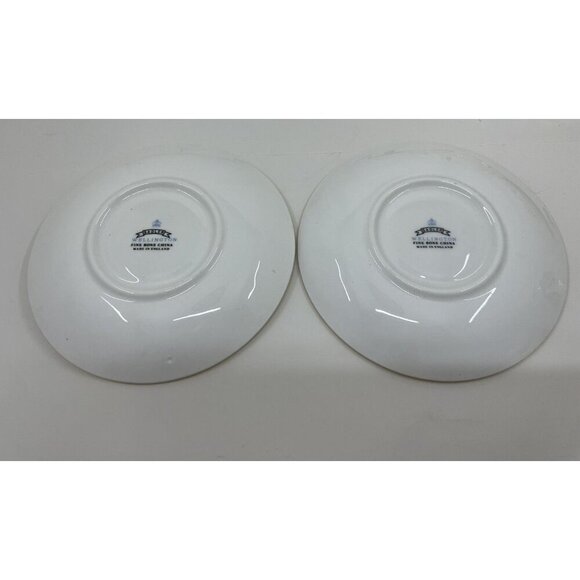 Sadler Wellington Bone China Poinsettia Tea Cups & Saucers Set of 2 Holiday - Picture 3 of 10